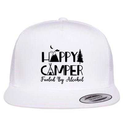 Happy Camper Fueled By Alcohol Camping Drinking Party Flatbill Hat