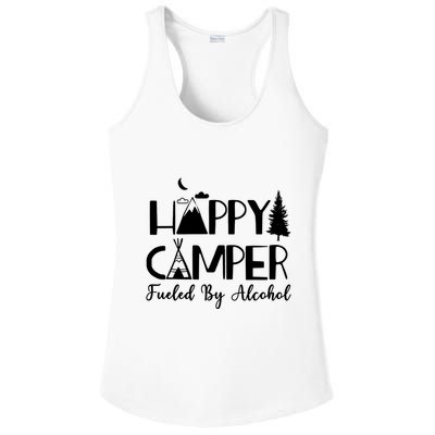 Happy Camper Fueled By Alcohol Camping Drinking Party Ladies PosiCharge Competitor Racerback Tank