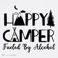 Happy Camper Fueled By Alcohol Camping Drinking Party Magnet