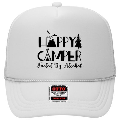 Happy Camper Fueled By Alcohol Camping Drinking Party Trucker Hat