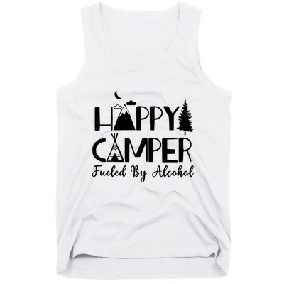 Happy Camper Fueled By Alcohol Camping Drinking Party Tank Top