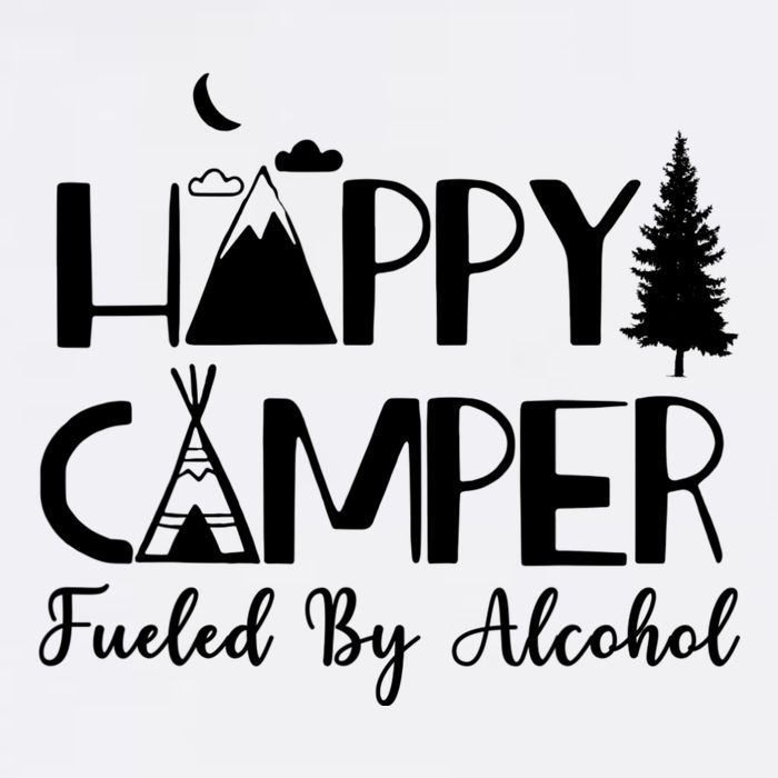 Happy Camper Fueled By Alcohol Camping Drinking Party Toddler T-Shirt
