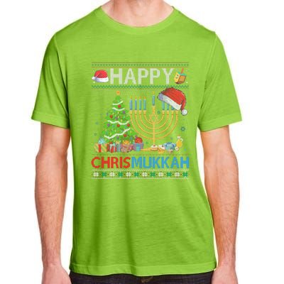 Happy Chrismukkah Funny Jewish Christmas Hanukkah Chanukah Adult ChromaSoft Performance T-Shirt