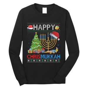 Happy Chrismukkah Funny Jewish Christmas Hanukkah Chanukah Long Sleeve Shirt