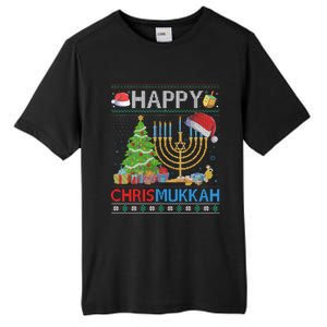 Happy Chrismukkah Funny Jewish Christmas Hanukkah Chanukah Tall Fusion ChromaSoft Performance T-Shirt