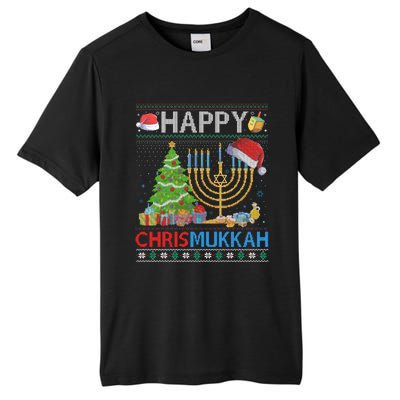 Happy Chrismukkah Funny Jewish Christmas Hanukkah Chanukah Tall Fusion ChromaSoft Performance T-Shirt