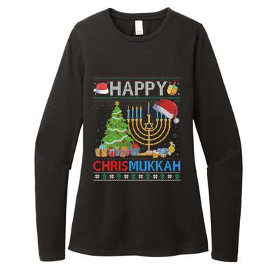 Happy Chrismukkah Funny Jewish Christmas Hanukkah Chanukah Womens CVC Long Sleeve Shirt