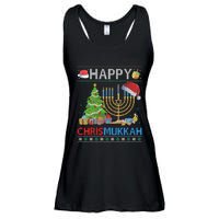 Happy Chrismukkah Funny Jewish Christmas Hanukkah Chanukah Ladies Essential Flowy Tank