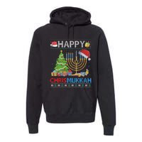 Happy Chrismukkah Funny Jewish Christmas Hanukkah Chanukah Premium Hoodie