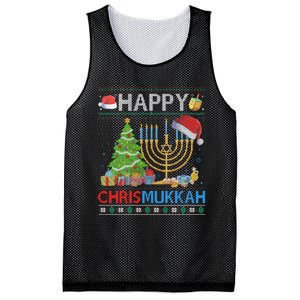 Happy Chrismukkah Funny Jewish Christmas Hanukkah Chanukah Mesh Reversible Basketball Jersey Tank