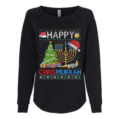 Happy Chrismukkah Funny Jewish Christmas Hanukkah Chanukah Womens California Wash Sweatshirt