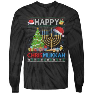 Happy Chrismukkah Funny Jewish Christmas Hanukkah Chanukah Tie-Dye Long Sleeve Shirt