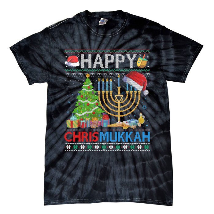 Happy Chrismukkah Funny Jewish Christmas Hanukkah Chanukah Tie-Dye T-Shirt