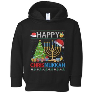 Happy Chrismukkah Funny Jewish Christmas Hanukkah Chanukah Toddler Hoodie