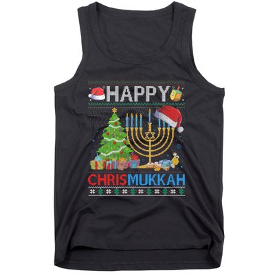 Happy Chrismukkah Funny Jewish Christmas Hanukkah Chanukah Tank Top