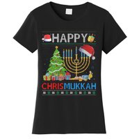 Happy Chrismukkah Funny Jewish Christmas Hanukkah Chanukah Women's T-Shirt