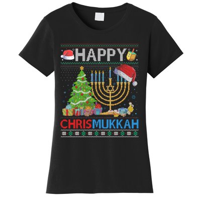 Happy Chrismukkah Funny Jewish Christmas Hanukkah Chanukah Women's T-Shirt