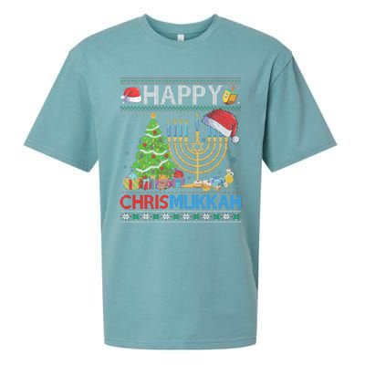 Happy Chrismukkah Funny Jewish Christmas Hanukkah Chanukah Sueded Cloud Jersey T-Shirt