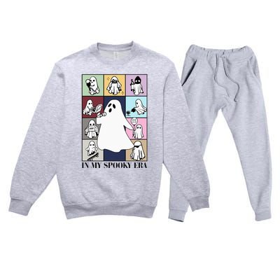 Halloween Costume Funny Ghost In My Spooky Era Premium Crewneck Sweatsuit Set