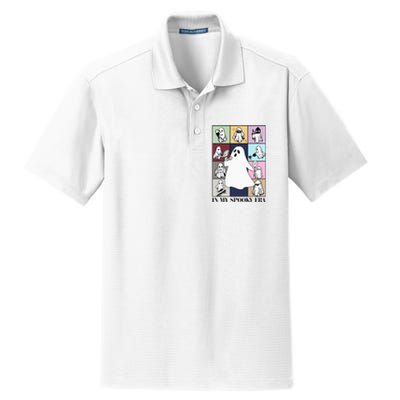 Halloween Costume Funny Ghost In My Spooky Era Dry Zone Grid Polo