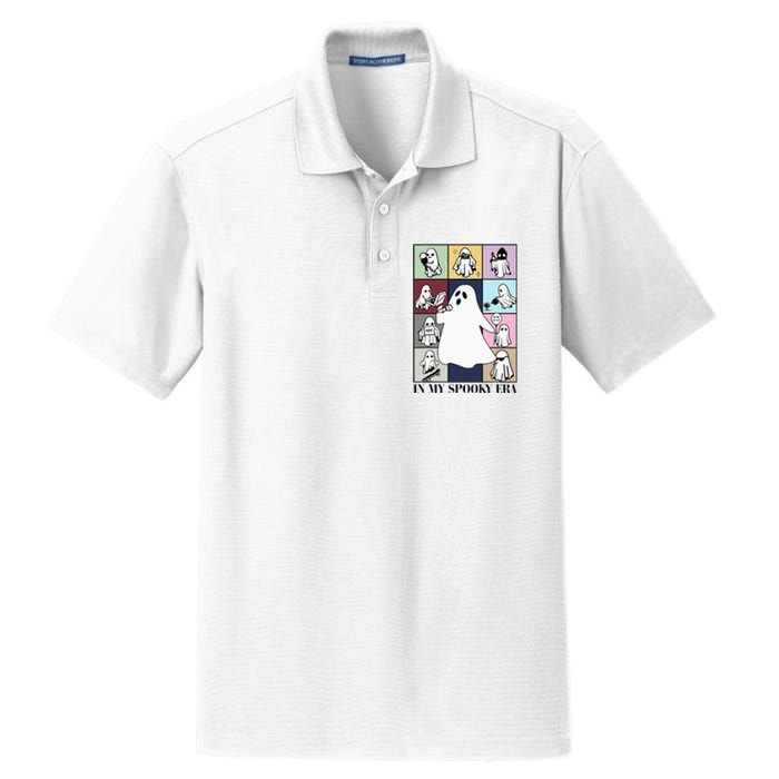 Halloween Costume Funny Ghost In My Spooky Era Dry Zone Grid Polo