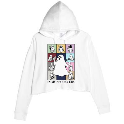 Halloween Costume Funny Ghost In My Spooky Era Crop Fleece Hoodie