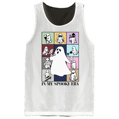 Halloween Costume Funny Ghost In My Spooky Era Mesh Reversible Basketball Jersey Tank