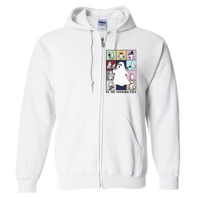 Halloween Costume Funny Ghost In My Spooky Era Full Zip Hoodie