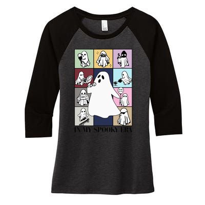 Halloween Costume Funny Ghost In My Spooky Era Women's Tri-Blend 3/4-Sleeve Raglan Shirt