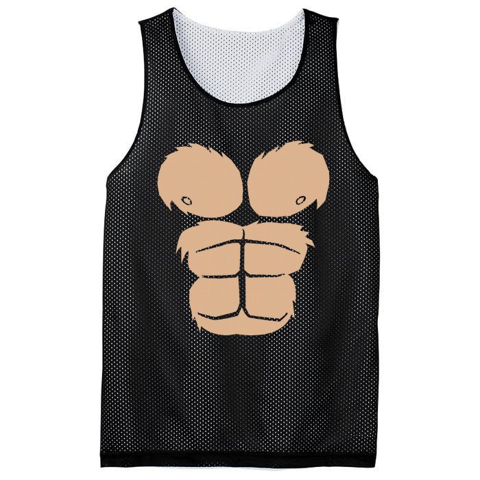 Halloween Costume Funny Monkey Gorilla Chest Suit Halloween Mesh Reversible Basketball Jersey Tank