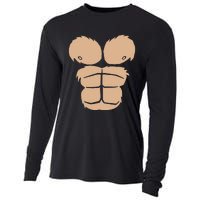 Halloween Costume Funny Monkey Gorilla Chest Suit Halloween Cooling Performance Long Sleeve Crew