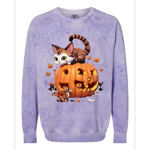 Halloween Cats Funny Cat Colorblast Crewneck Sweatshirt