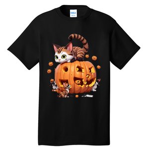 Halloween Cats Funny Cat Tall T-Shirt