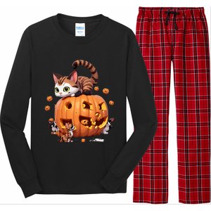 Halloween Cats Funny Cat Long Sleeve Pajama Set