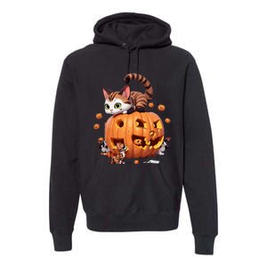 Halloween Cats Funny Cat Premium Hoodie