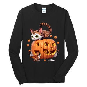 Halloween Cats Funny Cat Tall Long Sleeve T-Shirt