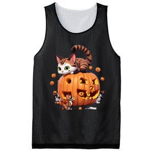 Halloween Cats Funny Cat Mesh Reversible Basketball Jersey Tank