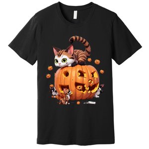 Halloween Cats Funny Cat Premium T-Shirt