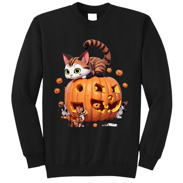 Halloween Cats Funny Cat Tall Sweatshirt