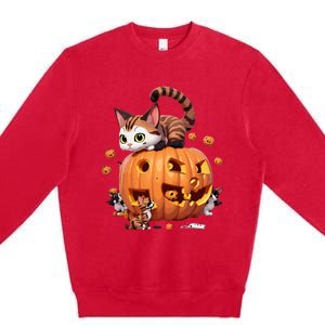 Halloween Cats Funny Cat Premium Crewneck Sweatshirt