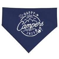 Happy Camper Funny Camping Vintage Retro USA-Made Doggie Bandana