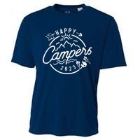 Happy Camper Funny Camping Vintage Retro Cooling Performance Crew T-Shirt