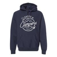 Happy Camper Funny Camping Vintage Retro Premium Hoodie