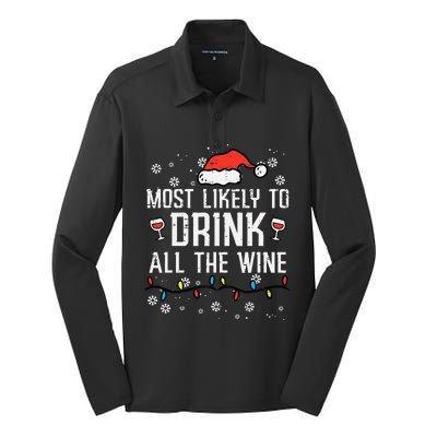 Hilarious Christmas Family Moments Silk Touch Performance Long Sleeve Polo