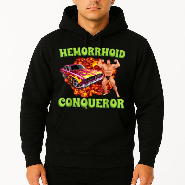 Hemorrhoid Conqueror Funny Oddly Specific Dank Meme Hoodie