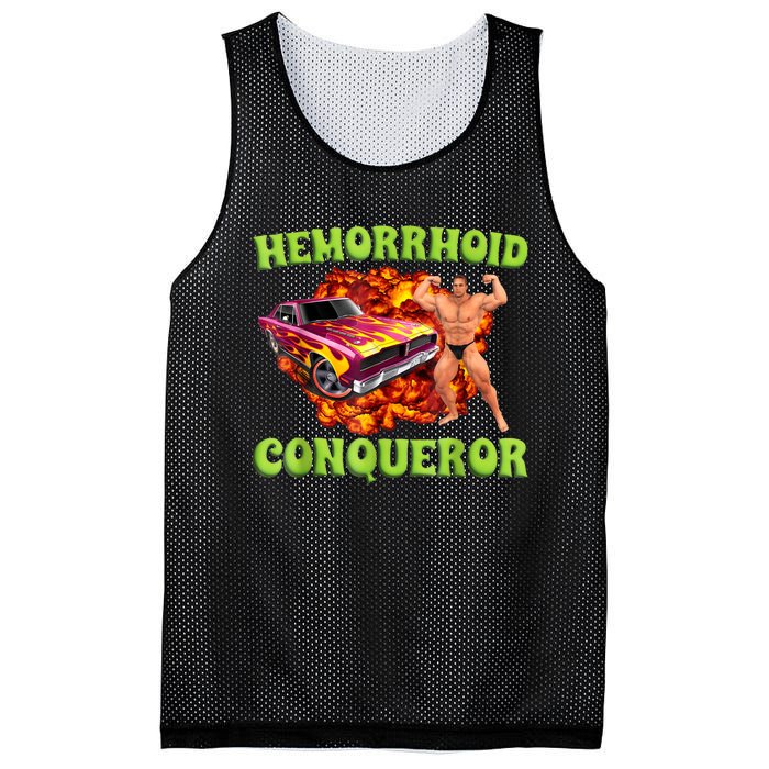 Hemorrhoid Conqueror Funny Oddly Specific Dank Meme Mesh Reversible Basketball Jersey Tank