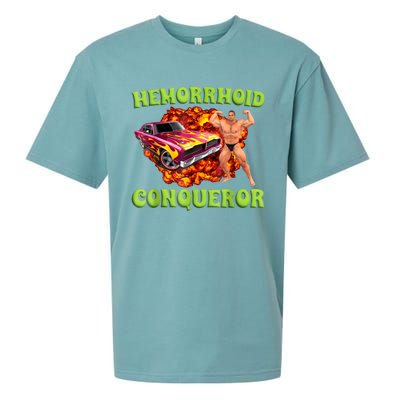 Hemorrhoid Conqueror Funny Oddly Specific Dank Meme Sueded Cloud Jersey T-Shirt