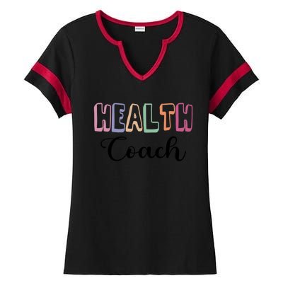 Health Coach Fitness Trainer Fitness Instructor Cool Gift Ladies Halftime Notch Neck Tee