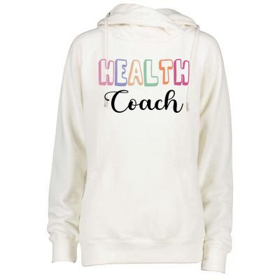 Health Coach Fitness Trainer Fitness Instructor Cool Gift Womens Funnel Neck Pullover Hood