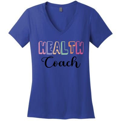 Health Coach Fitness Trainer Fitness Instructor Cool Gift Women's V-Neck T-Shirt